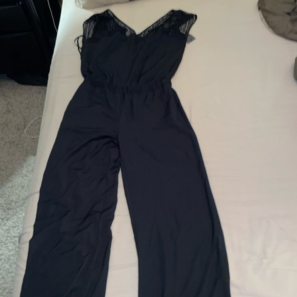 NWT- Womens Size Small Black Mossimo Jumper the bottoms are wide leg .